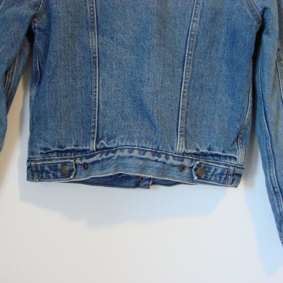 Levi's Sherpa Denim Trucker Jacket Premium Levi's Snap Buttons Size Small - Picture 16 of 16